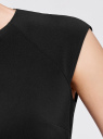 Платье-футляр с декоративным вырезом oodji для женщины (черный), 21912002/42250/2900N