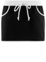 Юбка трикотажная на эластичном поясе oodji для женщины (черный), 14101098B/46155/2910B
