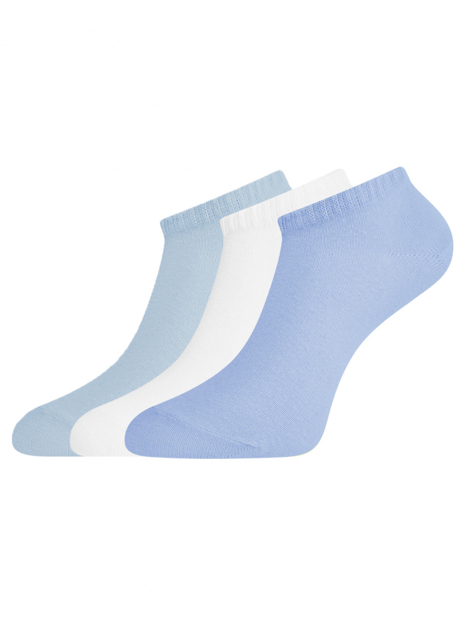 Комплект укороченных носков (3 пары) oodji для Женщины (разноцветный), 57102433T3/47469/145