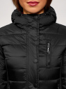 Куртка стеганая с капюшоном oodji для женщины (черный), 10204053/47173/2900N