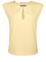 Топ из плотной ткани с вырезом-капелькой oodji для женщины (желтый), 21411105/42720/5000N
