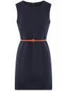 Платье льняное без рукавов oodji для Женщины (синий), 12C00002-1B/16009/7900N
