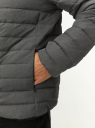 Куртка стеганая с капюшоном oodji для Мужчины (серый) Куртка стеганая с капюшоном oodji для Мужчины (серый), 1B112029M-1/51304/2502M