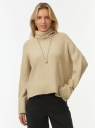 Свитер свободного силуэта oodji для Женщины (бежевый) Свитер свободного силуэта oodji для Женщины (бежевый), 64407165/52159/3302M