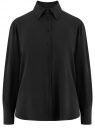 Блузка из вискозы свободного силуэта oodji для Женщины (черный), 11411227/51024/2900N