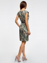 Платье трикотажное с ремнем oodji для Женщины (зеленый), 24008033-2/16300/6243F
