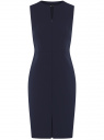 Платье облегающего силуэта с потайной молнией oodji для Женщины (синий), 12C02007B/42250/7900N