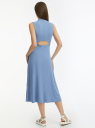 Платье в рубчик без рукавов oodji для Женщины (синий) Платье в рубчик без рукавов oodji для Женщины (синий), 14015043/50249/7000N