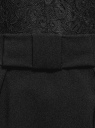 Платье комбинированное из кружева oodji для Женщины (черный), 12C13005/42354/2900N