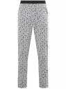 Брюки пижамные принтованные oodji для мужчины (серый), 7L400101I-1/47885N/2010G