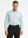 Рубашка классическая из фактурной ткани oodji для Мужчина (синий), 3B110017M-7/50982N/7510S