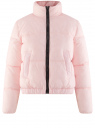Куртка утепленная с высоким воротом oodji для Женщины (розовый), 10203083-2/45928/4000N