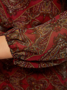 Платье из шифона с ремнем oodji для женщины (красный), 11900150-5/13632/4533E