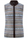 Топ из струящейся ткани с контрастной отделкой oodji для женщины (разноцветный), 14903001-1B/42816/2975G