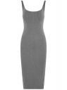 Платье-майка трикотажное oodji для женщины (серый), 14015025/46412/2501M