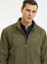Куртка-бомбер из искусственной замши oodji для Мужчины (зеленый), 1L511084M/50502N/6601N