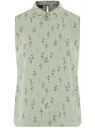 Топ базовый из струящейся ткани oodji для Женщина (зеленый), 14911006B/43414/6655F