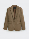 Жакет прямой из фактурной ткани oodji для Женщины (коричневый) Жакет прямой из фактурной ткани oodji для Женщины (коричневый), 21202105/52878/3700M