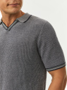 Поло вязаное oodji для Мужчины (серый) Поло вязаное oodji для Мужчины (серый), 4L512033M-1/51234/2379M