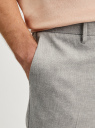 Брюки классические из смесового льна oodji для Мужчины (серый), 2L210294M-1/51801N/2312M