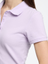 Поло базовое из ткани пике oodji для Женщины (фиолетовый), 19301001-1B/46161/8003N