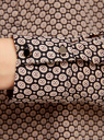 Блузка свободного силуэта с завязками oodji для женщины (черный), 21411094/36215/2933G