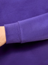 Свитшот хлопковый свободного силуэта oodji для Женщины (фиолетовый), 14808029B/48060/8300N