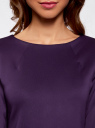 Платье облегающего силуэта на молнии oodji для женщины (фиолетовый), 14001105-5/45344/8801N