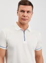 Поло из мерсеризованного хлопка oodji для Мужчины (белый), 5L422019I/52669/1275B