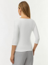 Футболка базовая с рукавом 3/4 oodji для Женщины (белый) Футболка базовая с рукавом 3/4 oodji для Женщины (белый), 24211001-5B/45297/1000N