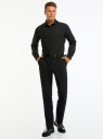 Рубашка прямого силуэта с длинным рукавом oodji для Мужчина (черный), 3B110034M-1/49838N/2900N