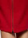 Платье-футляр с молнией на спине oodji для женщины (красный), 11902163/31291/4500N