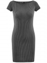 Платье трикотажное с принтом oodji для женщины (черный), 14001117-4/16564/2910S