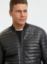 Куртка-бомбер из искусственной кожи oodji для мужчины (черный), 1L511053M/50427/2900N