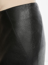 Юбка из искусственной кожи на молнии oodji для Женщина (черный), 18H05012/49353/2900N