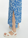 Платье-рубашка из вискозы oodji для Женщины (синий), 11902169/42540/7512F