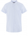 Рубашка льняная с воротником-стойкой и короткими рукавами oodji для мужчины (белый), 3L420005M-1/49991N/1075S