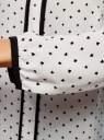 Блузка прямого силуэта с завязками oodji для Женщины (белый), 11401267/42405/3029G