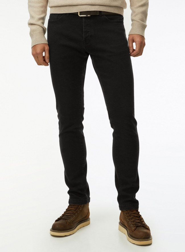 Джинсы слим с низкой посадкой oodji для Мужчины (черный) Джинсы слим с низкой посадкой oodji для Мужчины (черный), 6B120039M-9/52003/2900W