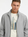 Куртка-бомбер на молнии oodji для мужчины (серый), 1L511080M/49923N/2300N