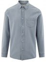 Рубашка джинсовая с карманом oodji для мужчины (синий), 6B410000M/35771/7000W
