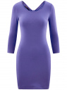 Платье облегающее с вырезом-капелькой на спине oodji для Женщины (фиолетовый), 14001193B/47420/7500N