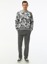 Джемпер с узором милитари oodji для Мужчины (серый) Джемпер с узором милитари oodji для Мужчины (серый), 4L112277M/51362/2325O