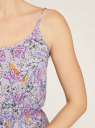 Сарафан базовый на тонких бретелях oodji для женщины (фиолетовый), 11900157-3B/26346/8019F