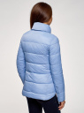 Куртка стеганая с высоким воротником oodji для Женщины (синий), 10204045/45810/7000N
