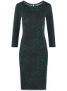 Платье трикотажное с вырезом-капелькой на спине oodji для женщины (черный), 24001070-5/15640/2962F