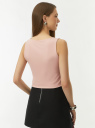 Топ из эластичной ткани на широких бретелях oodji для Женщины (розовый) Топ из эластичной ткани на широких бретелях oodji для Женщины (розовый), 24315002-3B/45297/4102N