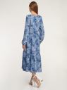 Платье макси из вискозы oodji для женщины (синий), 11901165-1/26346/7570F
