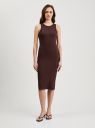 Платье-майка в рубчик oodji для Женщины (коричневый), 14005156-1/48037/3900N