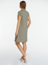 Платье поло из ткани пике oodji для женщины (зеленый), 24001118-4B/48433/6600N